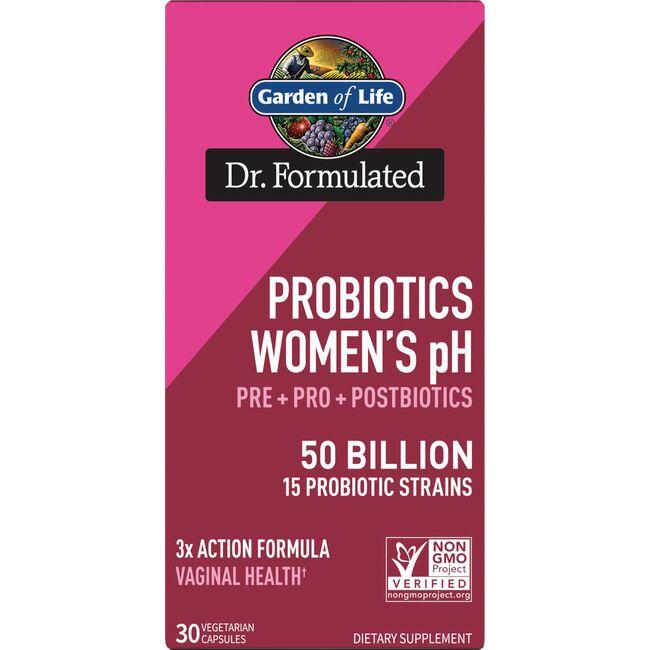 Garden of Life Dr. Formulated Probiotics Womens ph Supplement Vitamin | 50 Billion | 30 Veg Caps