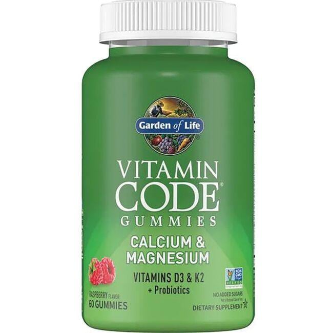 Garden of Life Vitamin Code Gummies Calcium & Magnesium - Raspberry | 60 Gummies