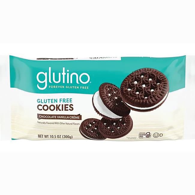 Glutino Gluten Free Dream Cookies Chocolate Vanilla Creme 10.5 oz Pkg