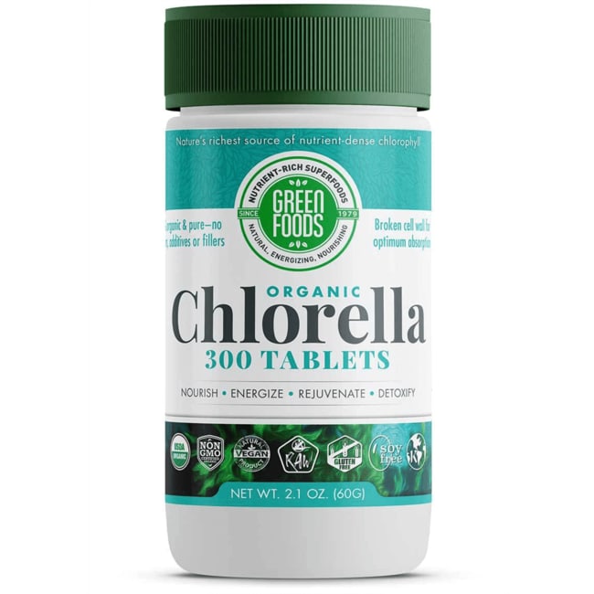 Органическая хлорелла Green Foods, 300 таблеток