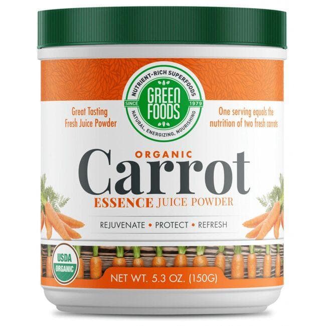 Green Foods Organic Carrot Essence Juice Powder | 5.3 oz Powder