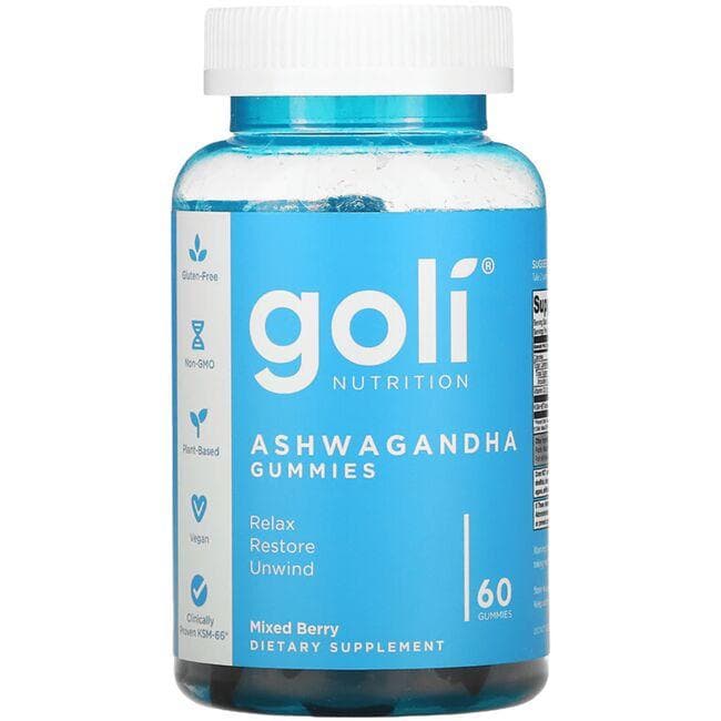 Goli Nutrition Ashwagandha Gummies - Mixed Berry Vitamin 60 Gummies