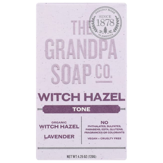 Мыло Grandpa Soap Co. Мыло с гамамелисом 4,25 унции в брусках