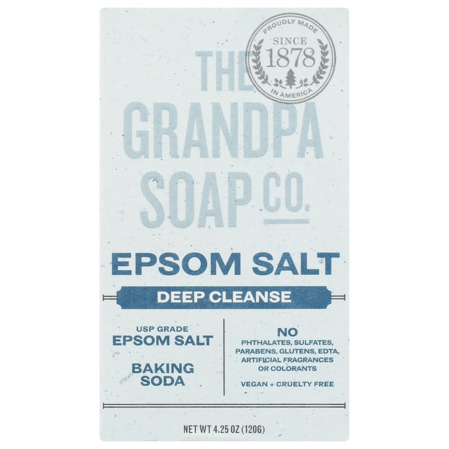 Мыло Grandpa Soap Co. с солью Эпсома, брусок 4,25 унции (S)