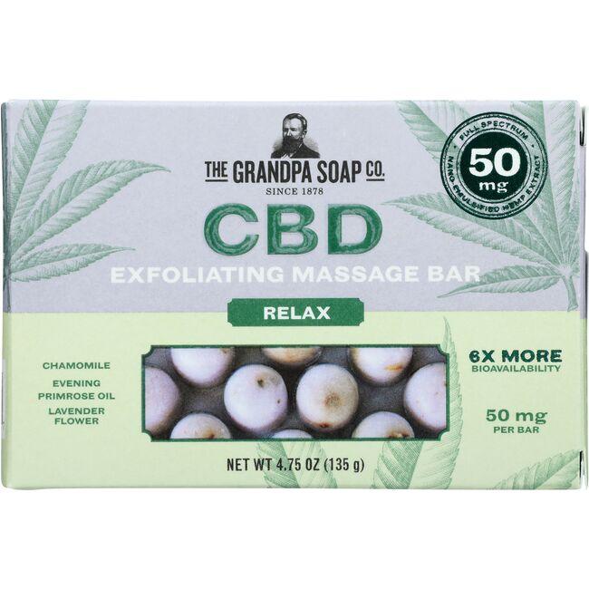 Grandpa Soap Co. Cbd Exfoliating Massage Bar - Relax 50 mg 4.75 oz Bars