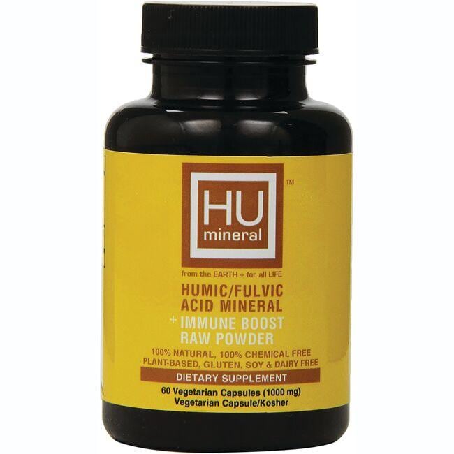 HUmineral Humic/Fulvic Acid Mineral + Immune Boost Raw Powder 1000 mg 60 Veg Caps