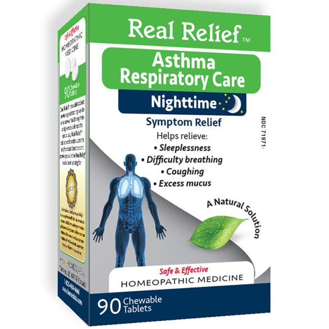 Homeolab USA Real Relief Asthma Nighttime 90 Chewables