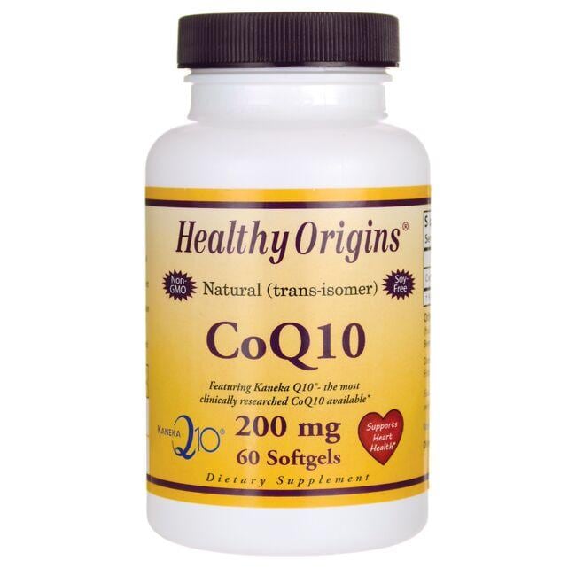 Healthy Origins Natural (trans-isomer) Coq10 Supplement Vitamin | 200 mg | 60 Soft Gels