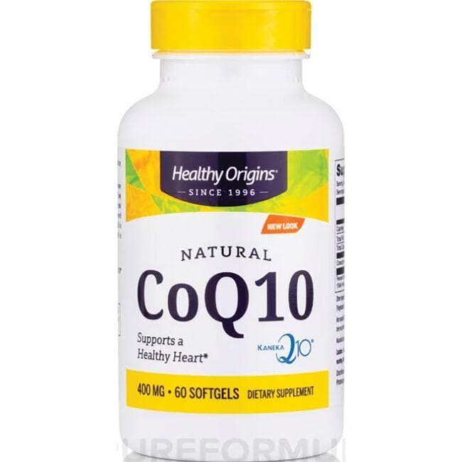 Healthy Origins Natural (trans-isomer) Coq10 Supplement Vitamin | 400 mg | 60 Soft Gels