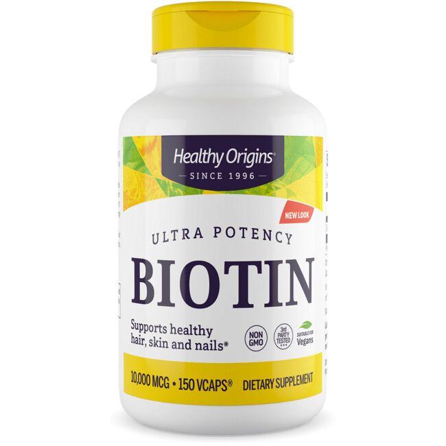 Healthy Origins Ultra Potency Biotin Vitamin 10000 mcg 150 Vcaps
