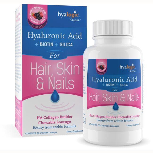 Hyalogic Hyaluronic Acid + Biotin Silica For Hair, Skin & Nails - Berry Vitamin | 30 Loz