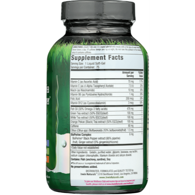 Irwin Naturals Triple Tea Fat Burner 75 Sgels Swanson Health Products