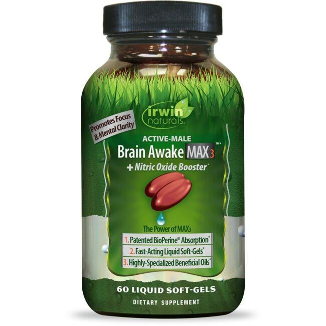 Active-Male Brain Awake Max3 + Nitric Oxide Booster