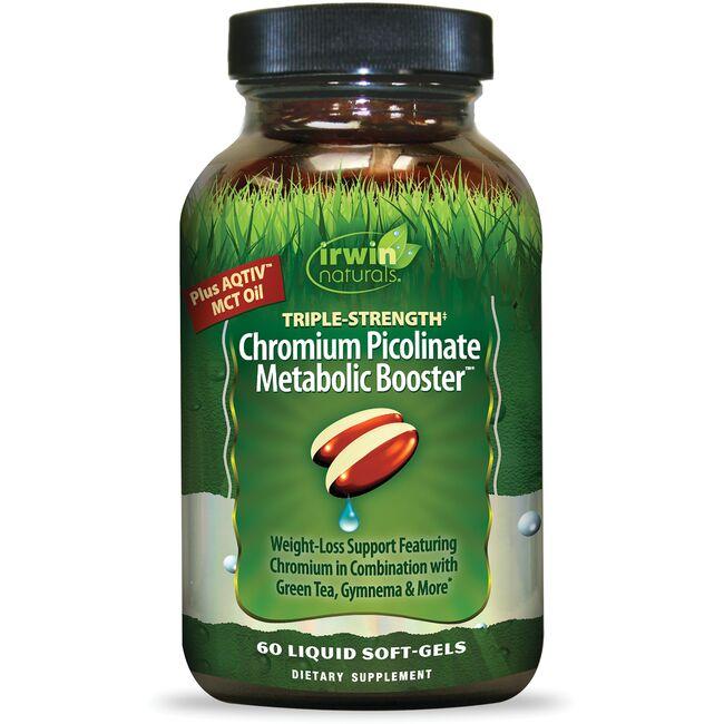 Irwin Naturals Triple-Strength Chromium Picolinate Metabolic Booster Vitamin | 60 Soft Gels