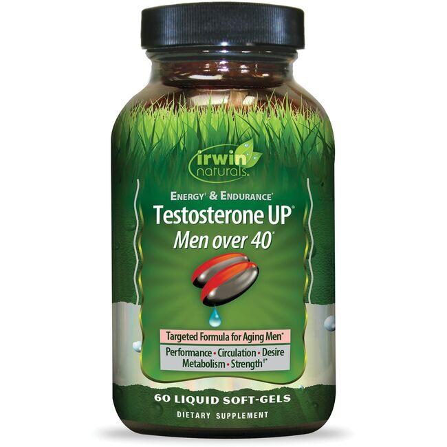 Irwin Naturals Energy & Endurance Testosterone Up Men over 40 | 60 Soft Gels