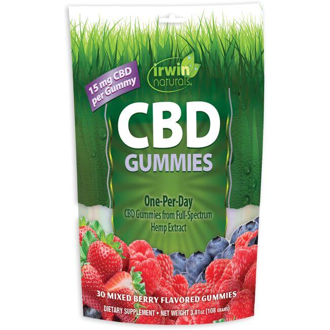 Irwin Naturals Cbd Gummies - Mixed Berry Supplement Vitamin | 15 mg | 30 Gummies