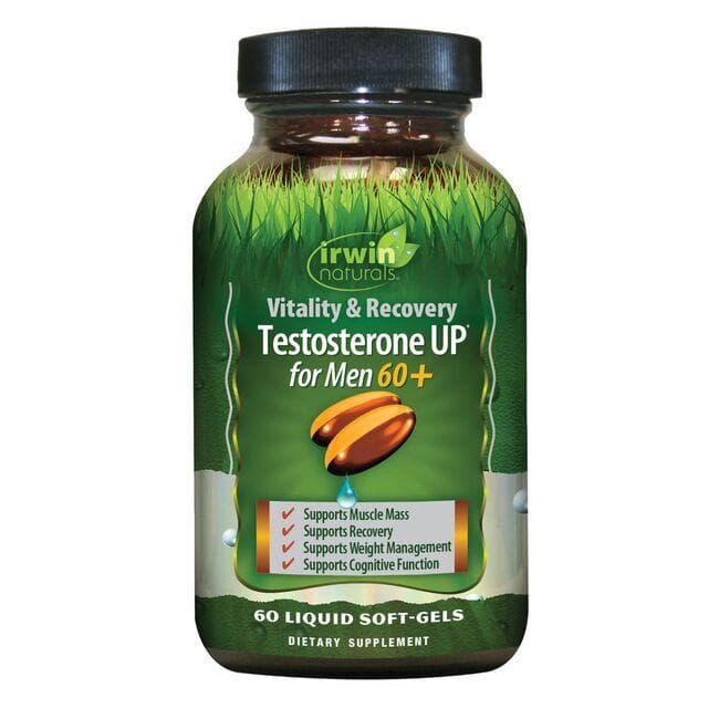 Irwin Naturals Vitality & Recovery Testosterone Up for Men 60+ | 60 Soft Gels