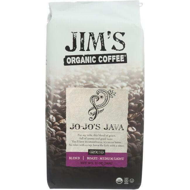 Jims Organic Coffee Jo-Jos Java - Ground | 12 oz Package