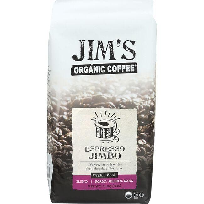 Jims Organic Coffee Espresso Jimbo - Whole Bean | 11 oz Package