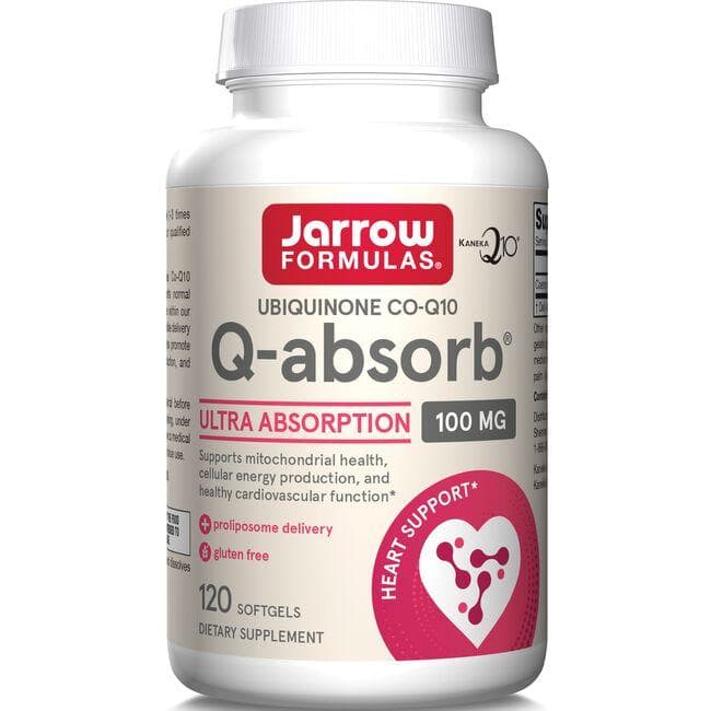 Jarrow Formulas, Inc. Ubiquinone Co-Q10 Q-absorb Supplement Vitamin | 100 mg | 120 Soft Gels