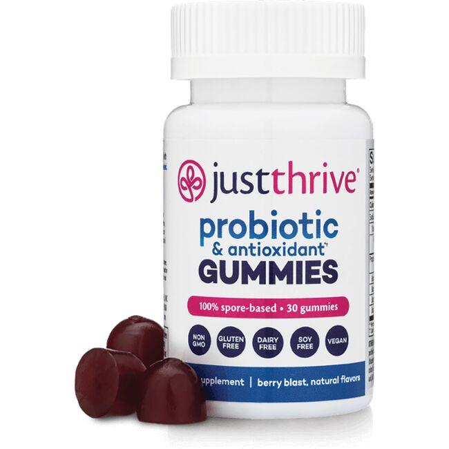Just Thrive Probiotic & Antioxidant Gummies - Berry Blast Supplement Vitamin | 30 Gummies