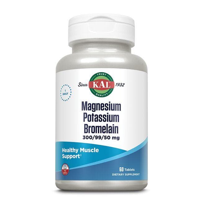 Kal Magnesium Potassium Bromelain Vitamin | 60 Tabs