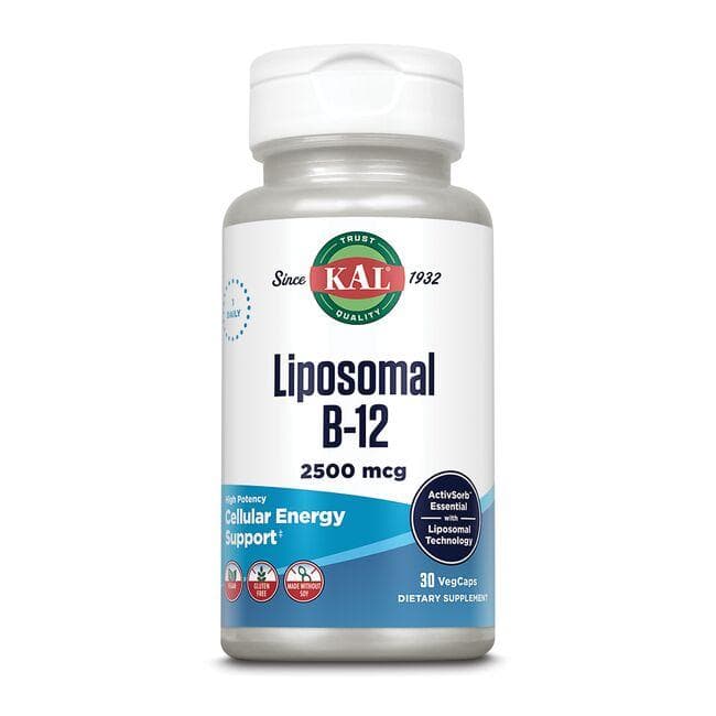 Kal Liposomal B-12 Vitamin | 2500 mcg | 30 Veg Caps