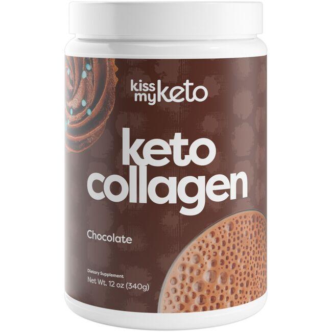 Kiss My Keto Collagen - Chocolate Supplement Vitamin 12 oz Powder