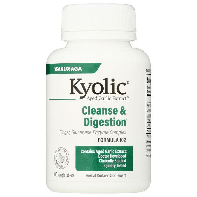 Kyolic #102 Aged Garlic Extract Candida Cleanse & Digestion Supplement Vitamin 100 Veg Tabs