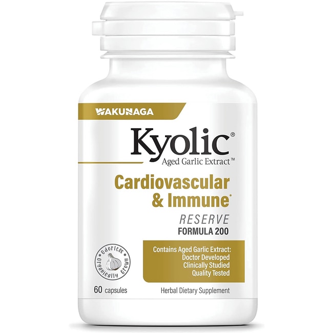 Kyolic Формула сердечно-сосудистых и иммунных резервов 200 1200 мг 60 капсул
