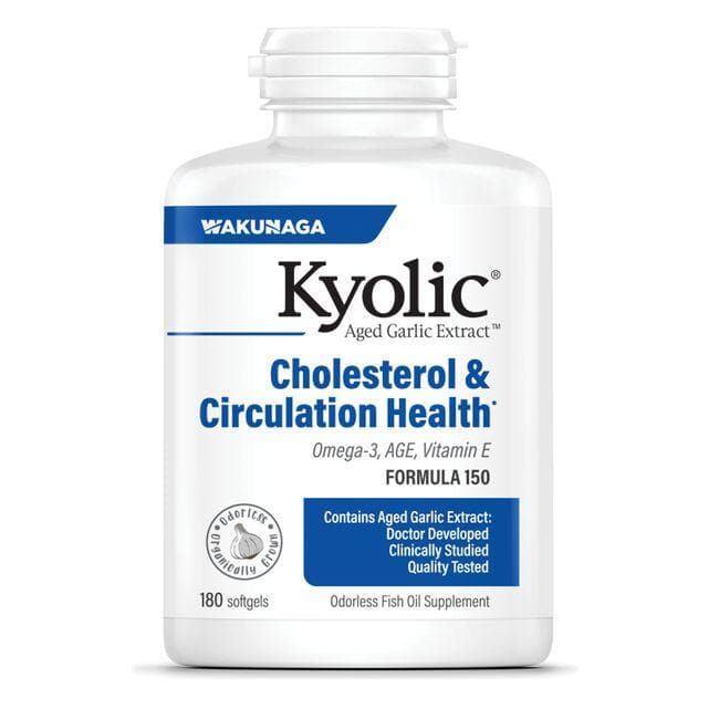 Kyolic Cholesterol & Circulation Health Formula 150 Supplement Vitamin | 180 Soft Gels