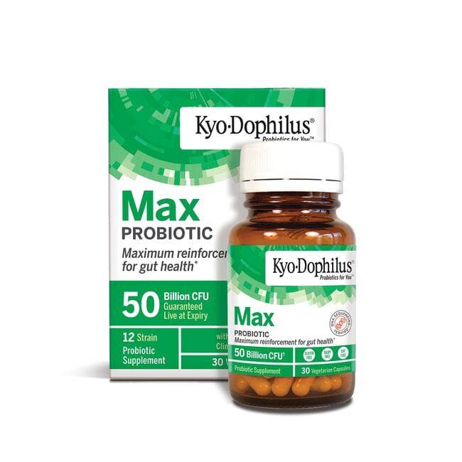 Kyolic Kyo-Dophilus Max Probiotic Supplement Vitamin | 50 Billion CFU | 30 Veg Caps