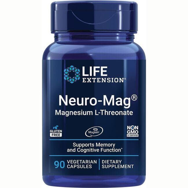 Life Extension Neuro-Mag Magnesium L-Threonate Vitamin | 144 mg | 90 Veg Caps