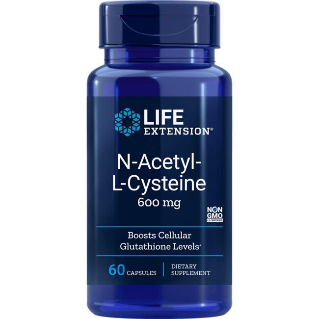 Life Extension N-Acetyl-L-Cysteine Supplement Vitamin 600 mg 60 Caps