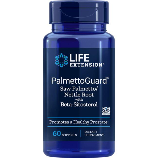 Life Extension Palmettoguard Saw Palmetto/Nettle Root with Beta-Sitosterol Vitamin 60 Soft Gels Prostate Health