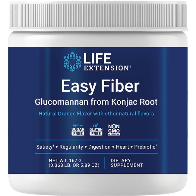 Life Extension Easy Fiber - Orange Supplement Vitamin | 5.89 oz Powder