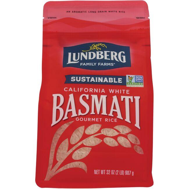 Lundberg Family Farms California White Basmati Gourmet Rice - Sustainable | 32 oz Bags