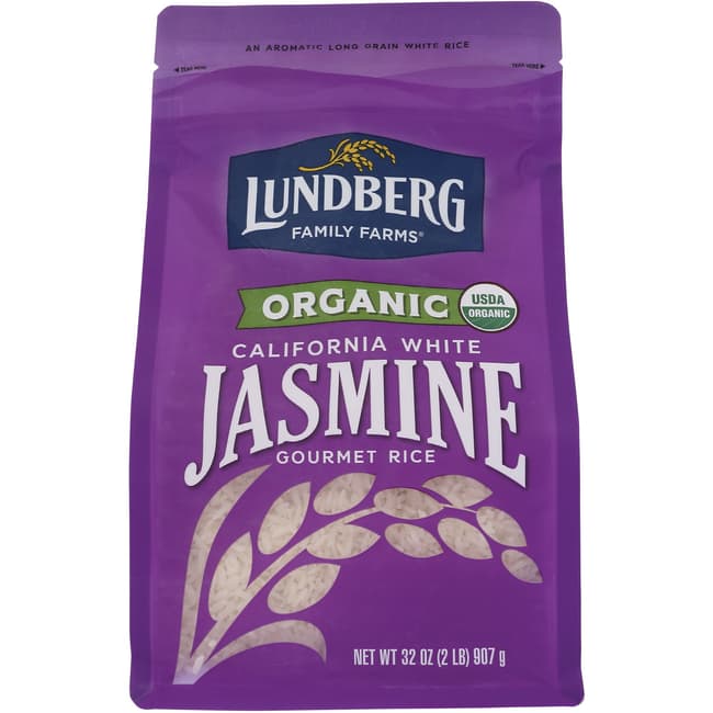 Lundberg Family Farms Organic California White Jasmine Rice 2 Lb Bag(s ...