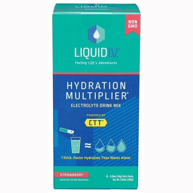 Liquid IV Hydration Multiplier Electrolyte Drink Mix - Strawberry Vitamin | 10 Packets