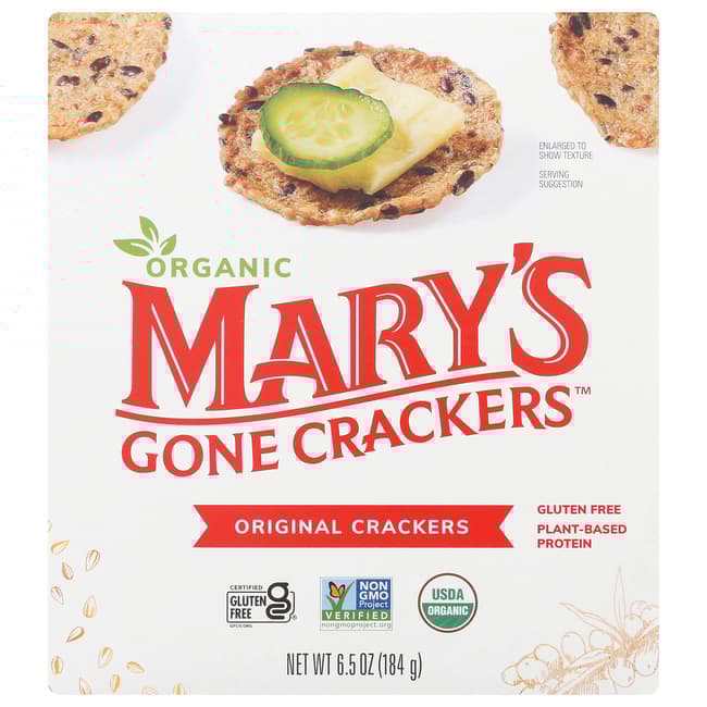 Mary's Gone Crackers Organic Crackers Original 6.5 oz (184 grams) Box