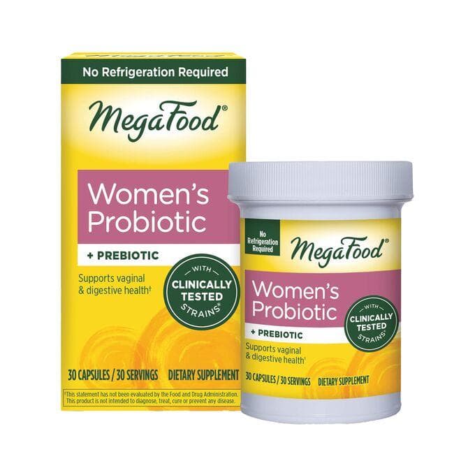 MegaFood Womens Probiotic + Prebiotic Supplement Vitamin | 5 Billion CFU | 30 Caps