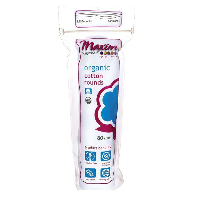 Maxim Hygiene Products Organic Cotton Rounds 80 ct