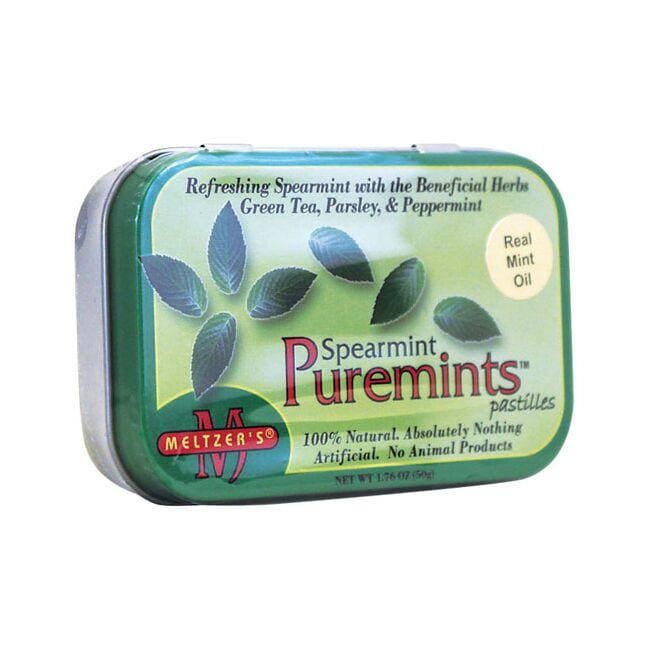 Meltzers Puremints Spearmint | 1.76 oz Package