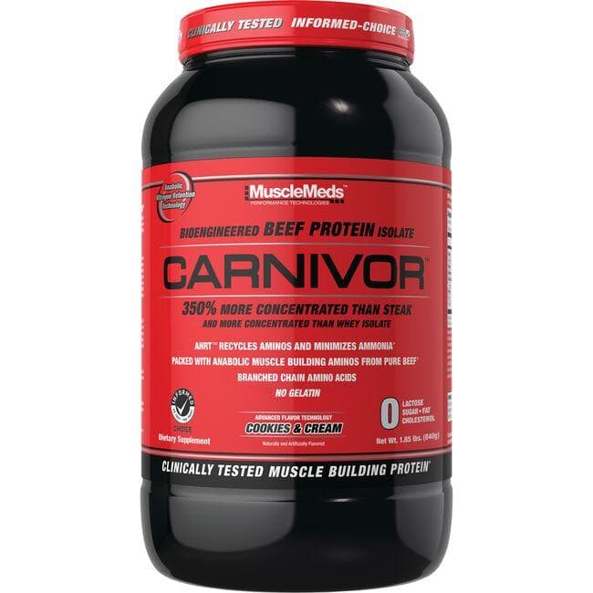 MuscleMeds Carnivor Beef Protein Isolate - Cookies & Cream Vitamin | 23 G Protein 1.85 lbs Powder