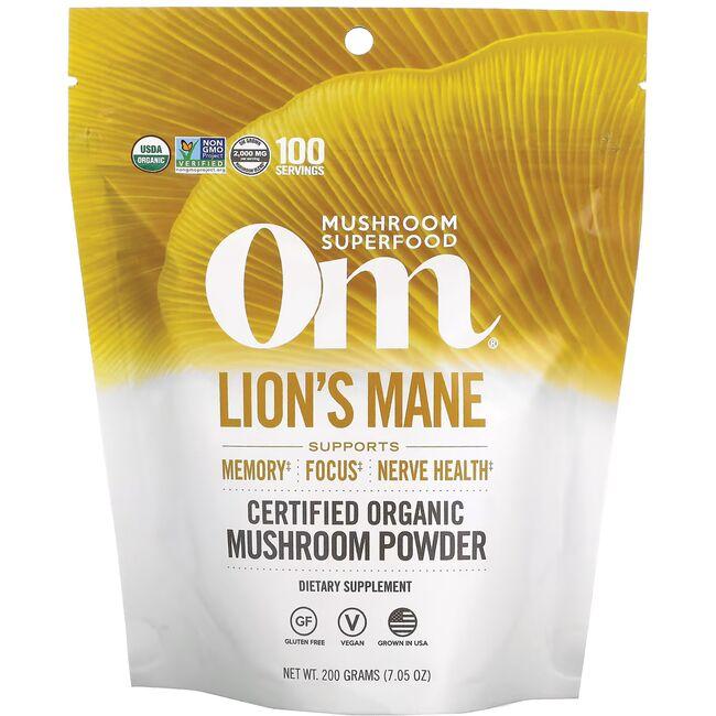 Organic Mushroom Nutrition Lions Mane - Certified Powder | 2000 mg 7.05 oz Powder