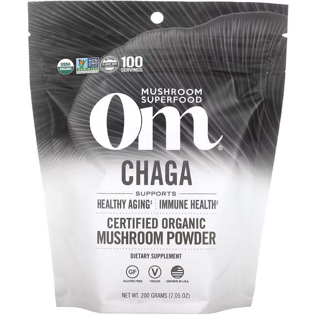 Organic Mushroom Nutrition Chaga Mushroom Powder 7,05 унций Pwdr