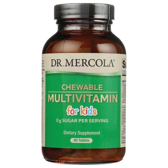 Dr. Mercola Chewable Multivitamin for Kids - Orange | 60 Tabs | Childrens Multivitamins