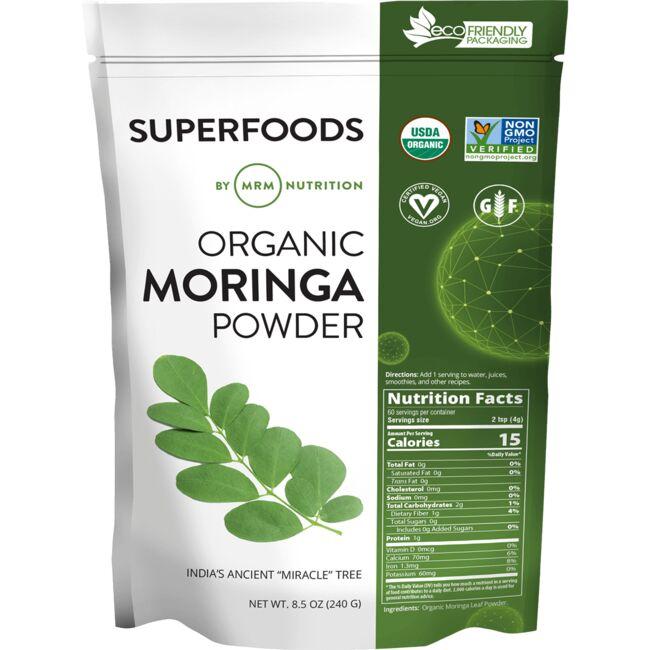 MRM Nutrition Organic Moringa Powder | 8.5 oz Powder