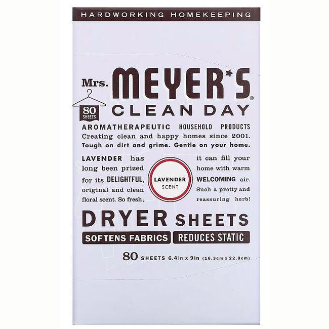 Mrs. Meyers Clean Day Dryer Sheets - Lavender 80 ct