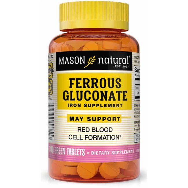 Натуральный глюконат железа Mason 27 мг 100 таблеток Mason Natural